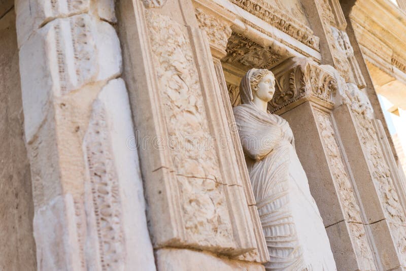 The ruins of Celsus Library in Ephesus