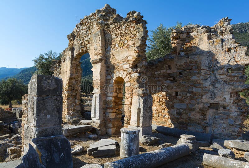 Ruins of an Early Christian Temple royalty free stock images Ruins of an Early Christian Temple royalty free stock images