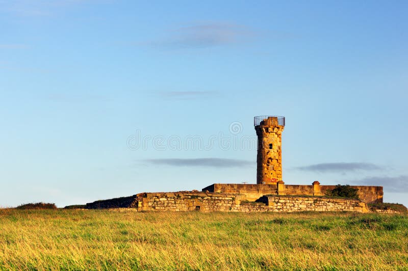 Ruins of getxo fort royalty free stock photos