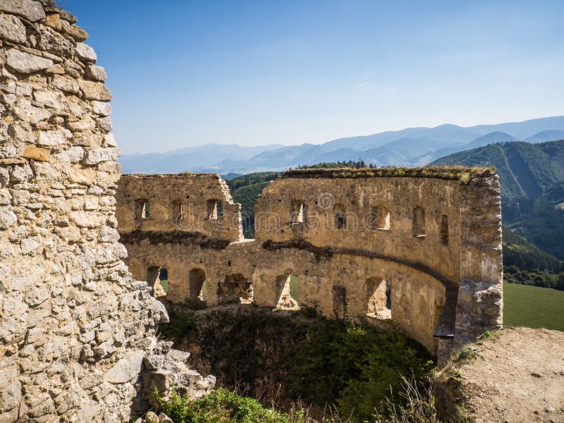 Ruins of Lietava medieval castle, Slovakia