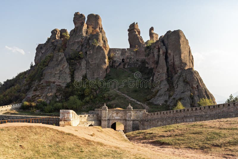 Ruins of Medieval Belogradchik Fortress - Kaleto, Bulgaria royalty free stock image