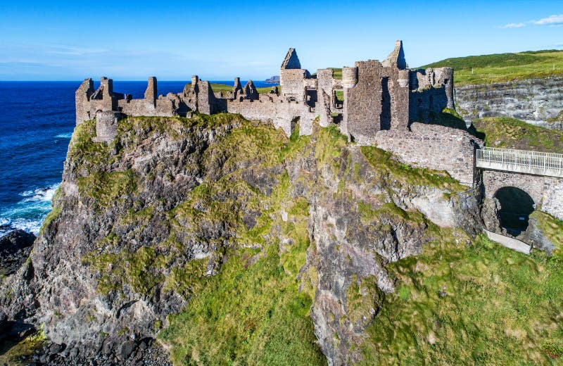 Ruins of Dunluce Castle in Northern Ireland