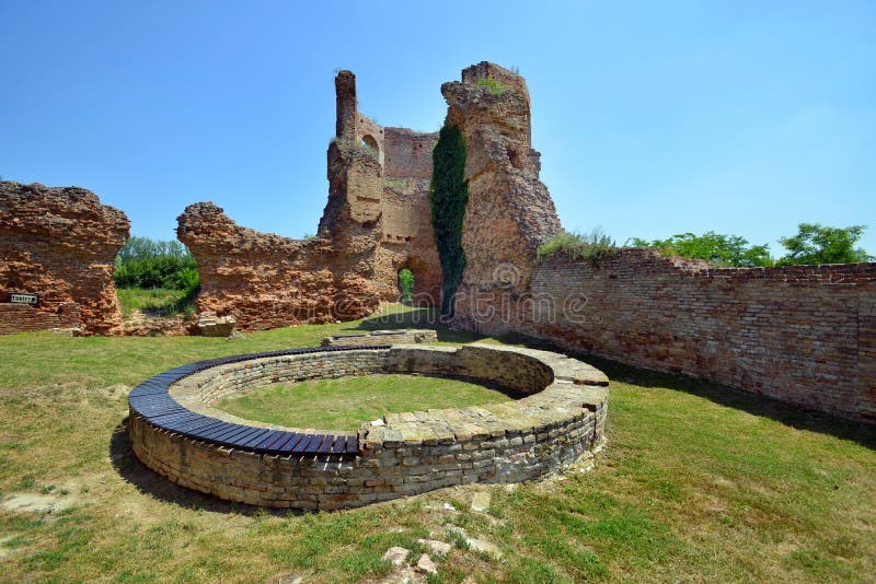 Ruins of old medieval fortress Bac, Serbia stock photos