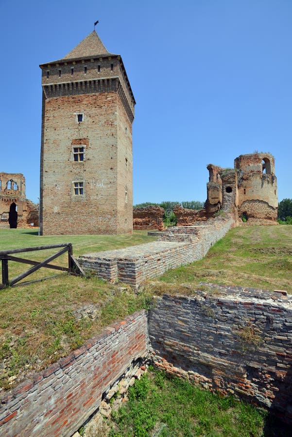 Ruins of old medieval fortress Bac, Serbia royalty free stock images
