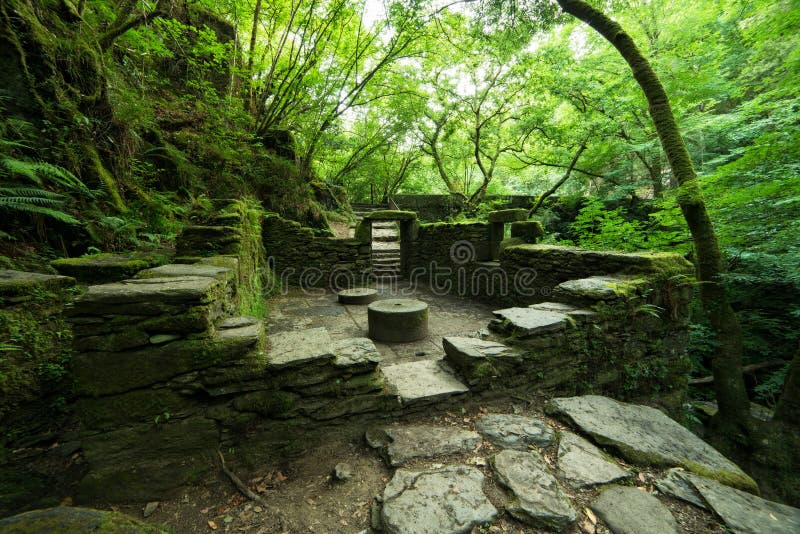 Ruins of an old mill in the natural park