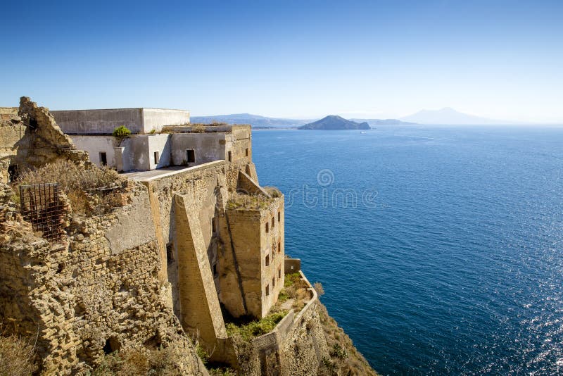 Ruins of old prison on Procida island in Italy royalty free stock photos Ruins of old prison on Procida island in Italy royalty free stock photos