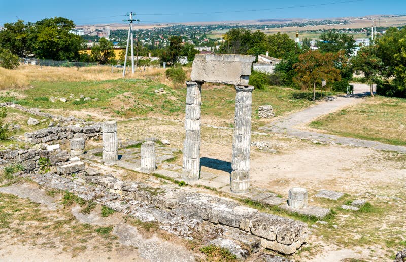 Ruins of Panticapaeum, an ancient Greek city in Kerch, Crimea