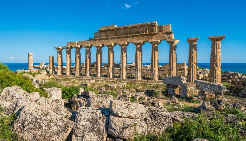 Ruins in Selinunte, archaeological site and ancient greek town in Sicily, Italy.