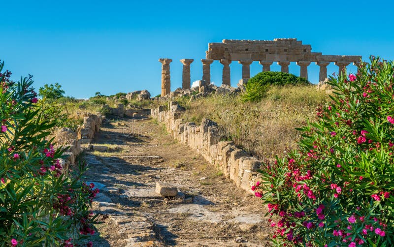 Ruins in Selinunte, archaeological site and ancient greek town in Sicily, Italy.