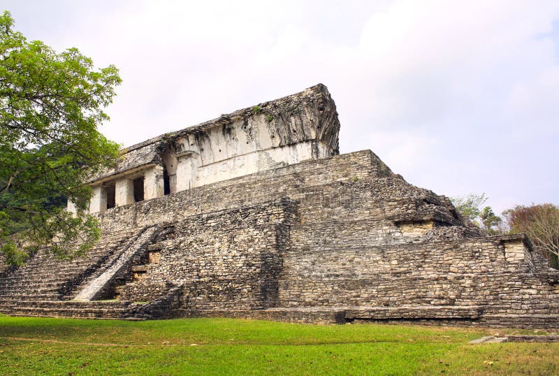 Ruins of Temple, Pre-Columbian Maya Civilization, Palenque, Chiapas ...