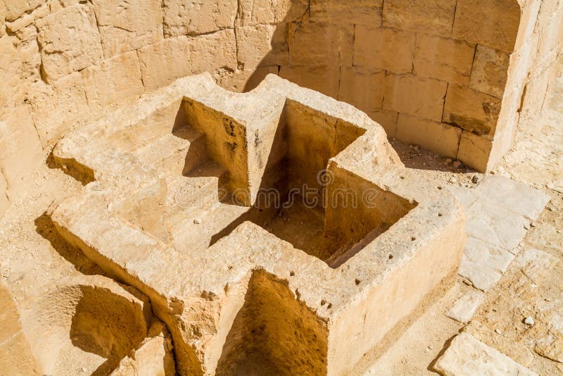 Ruiny antyczny Nabataean miasteczko Shivta obrazy royalty free Ruiny antyczny Nabataean miasteczko Shivta obrazy royalty free