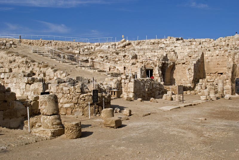 Ruiny forteca Herod Wielki, Herodium, Palestyna obraz stock Ruiny forteca Herod Wielki, Herodium, Palestyna obraz stock