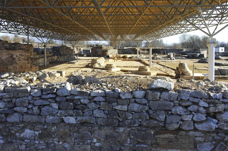 Ruiny na obszarze archeologicznym Filipińska Grecja obraz stock