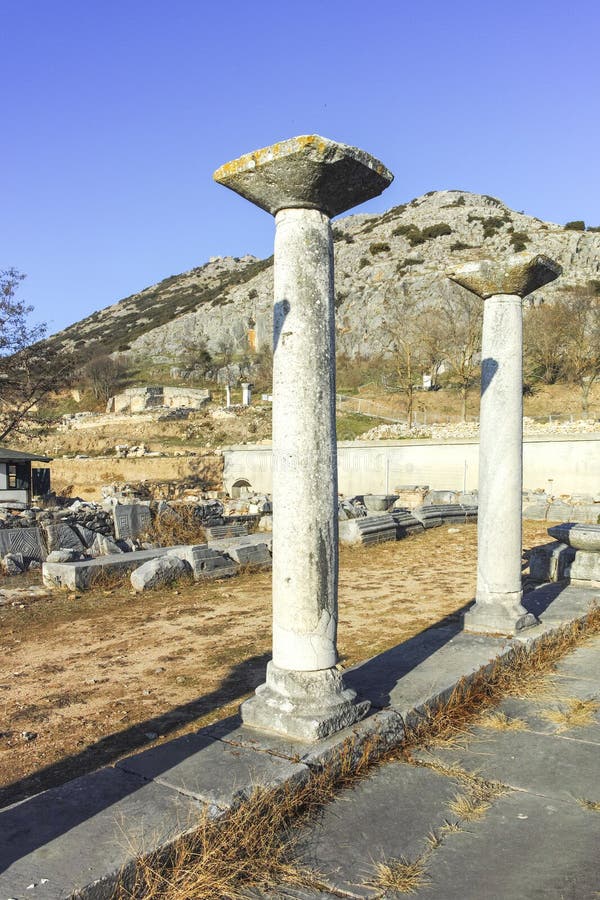 Ruiny na obszarze archeologicznym Filipińska Grecja obrazy stock
