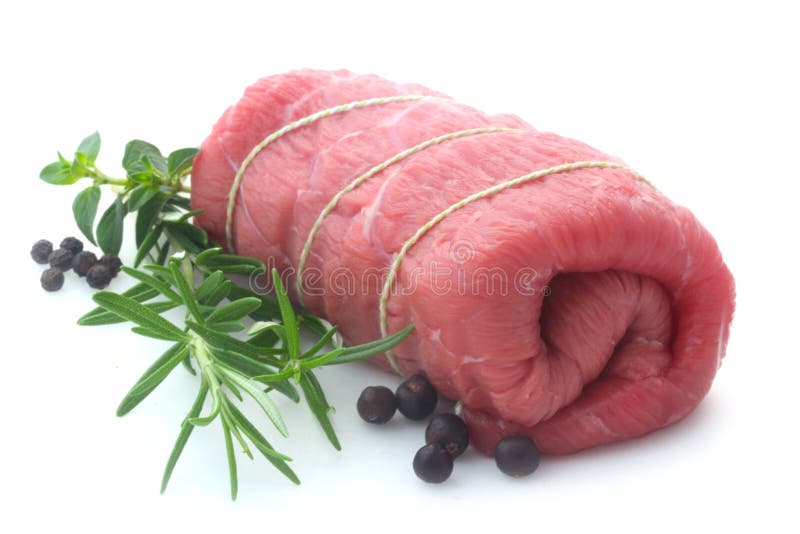 Rulada crudă de vită stock photo