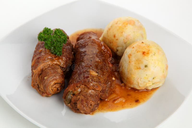Ruladă de vită stock images