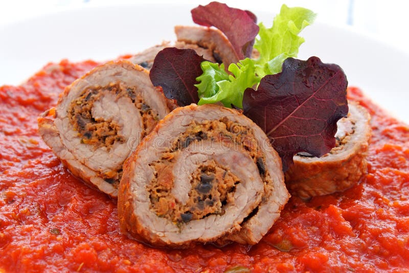 Ruladă de vită stock photos