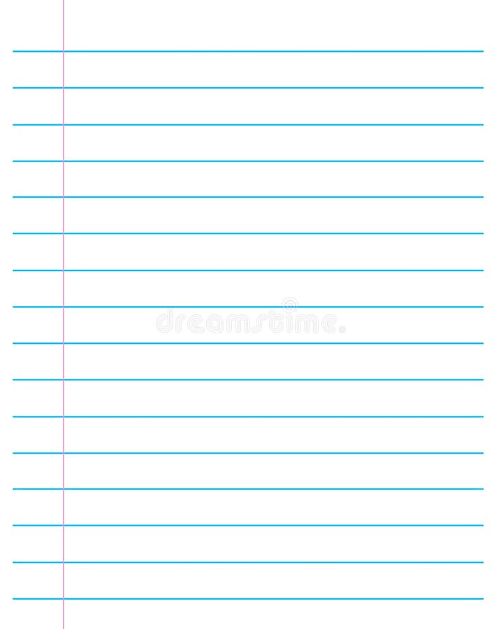 Ruled paper / Lined page stock vector. Illustration of notes - 8391054