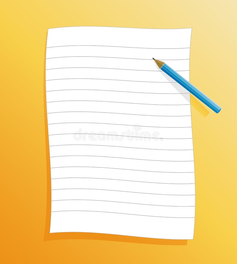 Ruled paper / Lined page stock vector. Illustration of notes 8391054