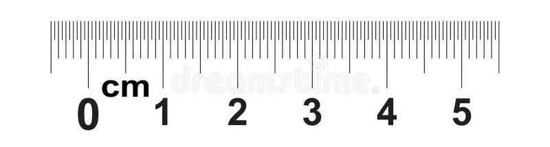 Double Sided Ruler 5 Centimeter or 50 Mm. Value of Division 0.5 Mm