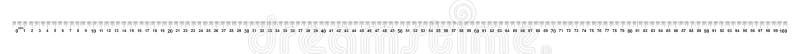 Ruler 100 centimeter. Ruler 1000 mm. Value of division 0. 5 mm. Precise length measurement device. Calibration grid vector illustration