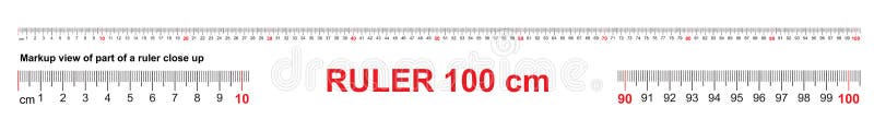 Grijpen Uitsteken ventilatie Ruler 100 Cm. Precise Measuring Tool. Ruler Scale 1 Meter. Ruler Grid 1000  Mm Stock Illustration - Illustration of chart, horizontal: 137934405