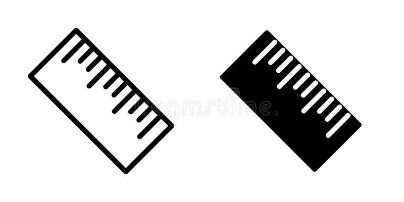 Ruler icon design template stock illustration
