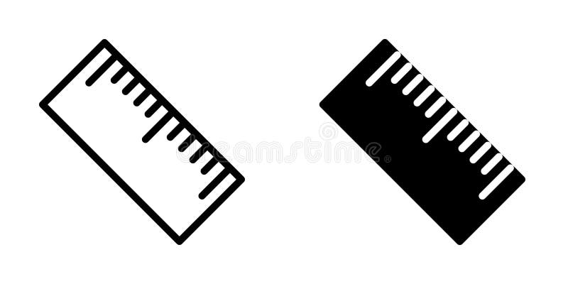 Ruler icon design template stock illustration