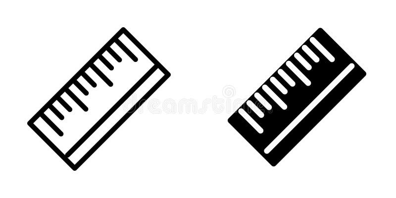 Ruler icon design template stock illustration