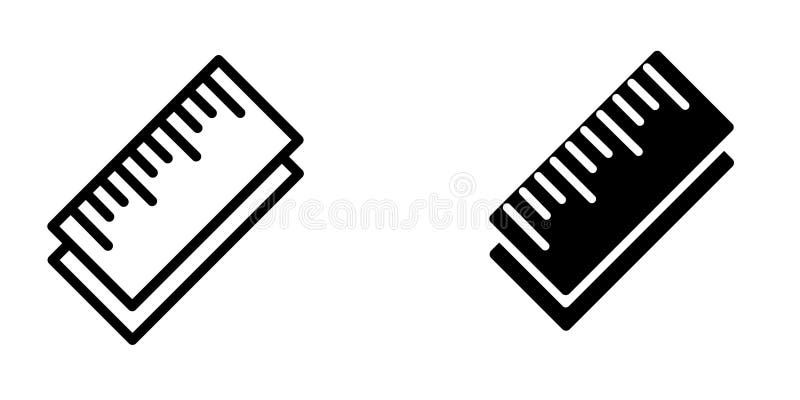 Ruler icon design template stock illustration