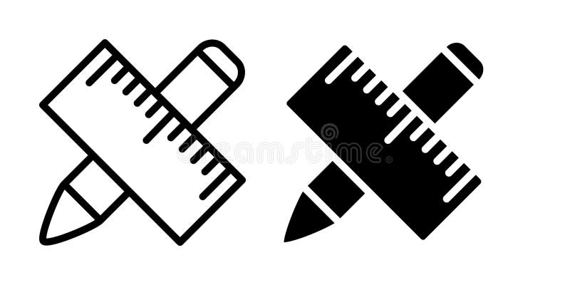 Ruler icon design template stock illustration