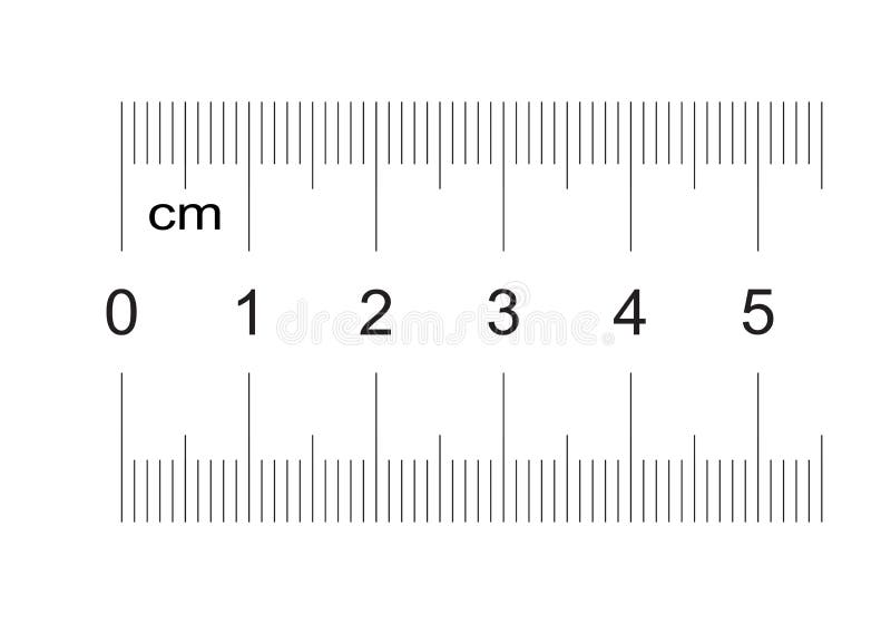 10 Centimeters Ruler Measurement Tool With Numbers Scale. Vector Cm ...