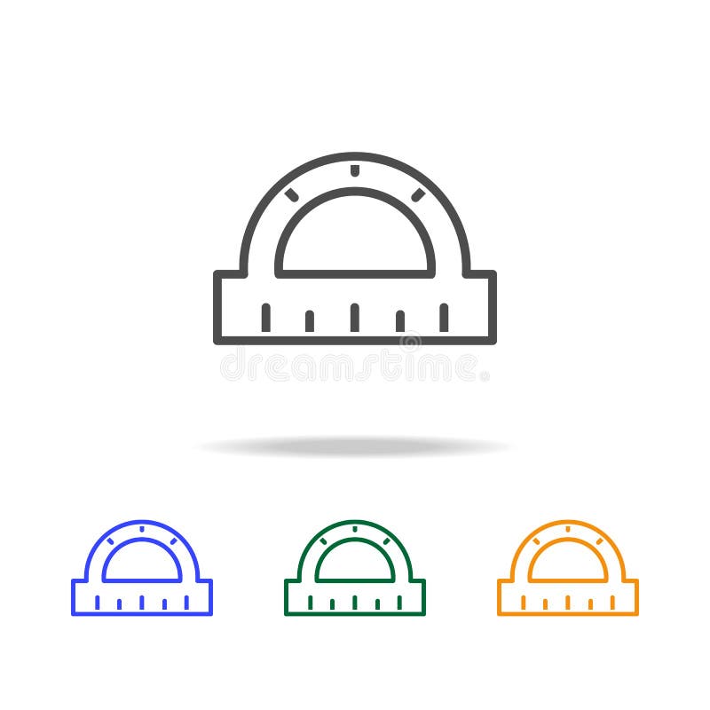 Ruler Protractor Icons Element Of Edecation For Mobile Concept