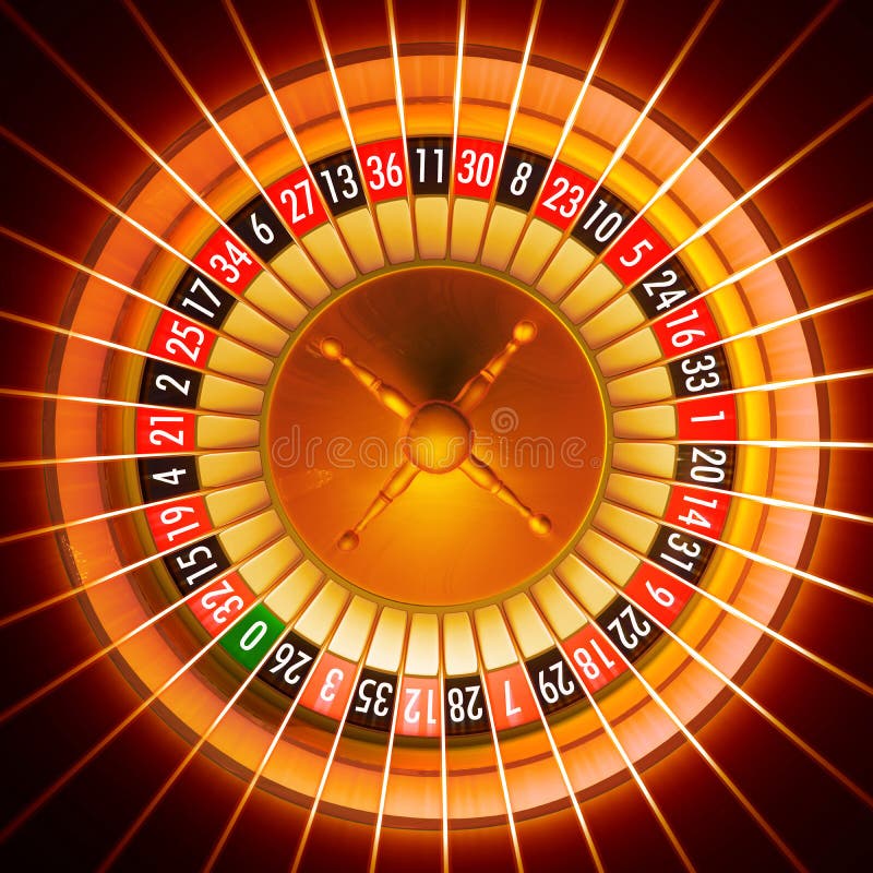 3D illustration of roulette with light rays effect added. 3D illustration of roulette with light rays effect added