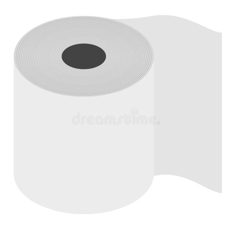 Rulle av isometricsen för toalettpapper pappers- produkt som används i sanitära och hygieniska avsikter vektor illustrationer Rulle av isometricsen för toalettpapper pappers- produkt som används i sanitära och hygieniska avsikter vektor illustrationer