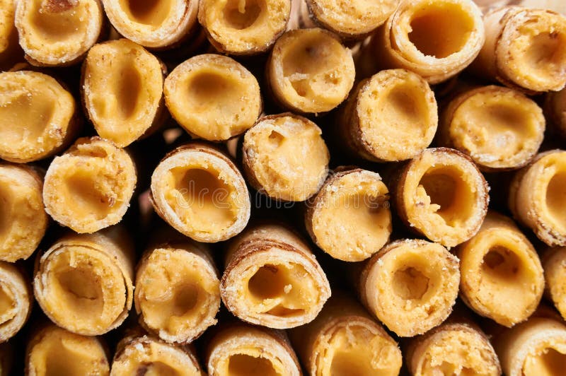 Rulli a strisce della cialda immagine stock libera da diritti Rulli a strisce della cialda immagine stock libera da diritti