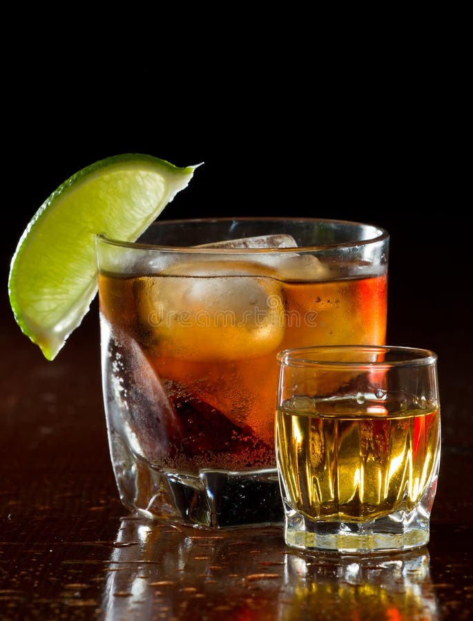 Rum and cola stock image. Image of fresh, fruit, citrus - 32750919