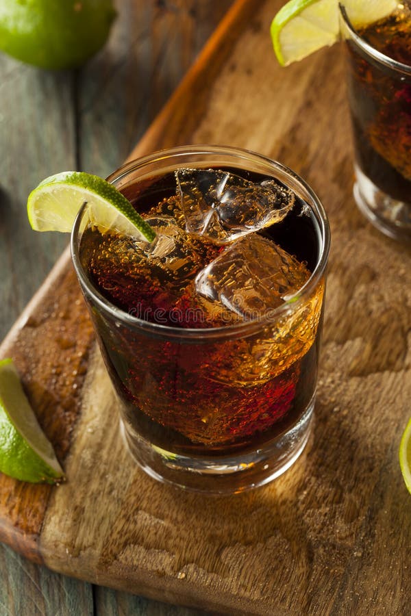Rum and Cola Cuba Libre stock image. Image of libre, party 56131379