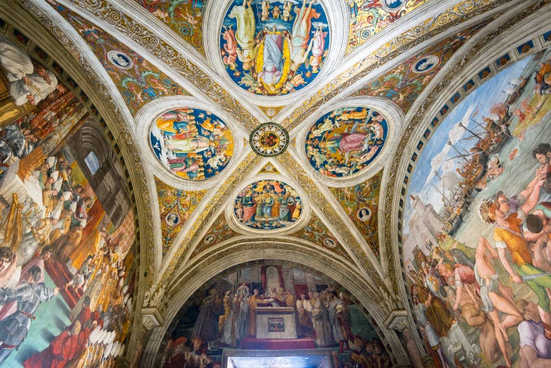 Rummet av branden i Borgoen i Vaticanenmuseet fotografering för bildbyråer Rummet av branden i Borgoen i Vaticanenmuseet fotografering för bildbyråer