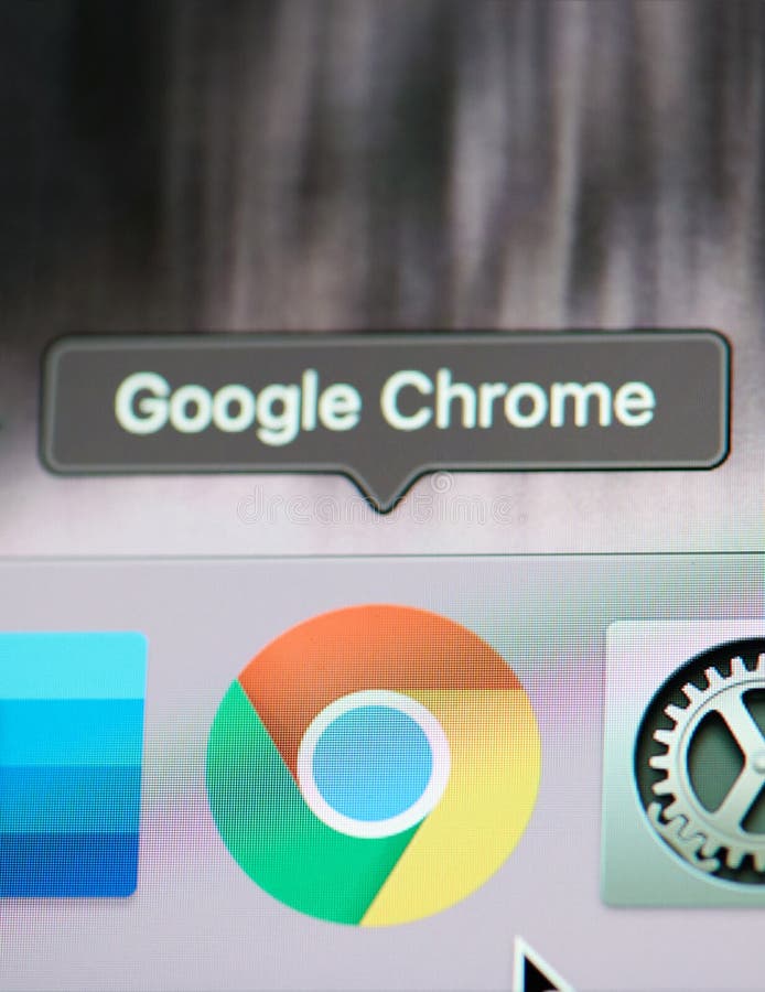 New york, USA - july 26, 2019: Run google chrome program on computer macro close up view in pixel screen