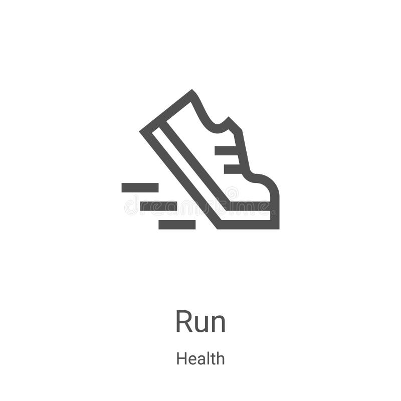 Run Icon Vector from Health Collection. Thin Line Run Outline Icon ...