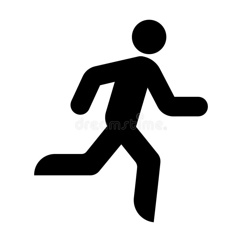 Running stick man Royalty Free Vector Image - VectorStock