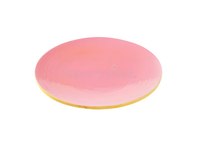 Runde rosa Platte lizenzfreies stockfoto