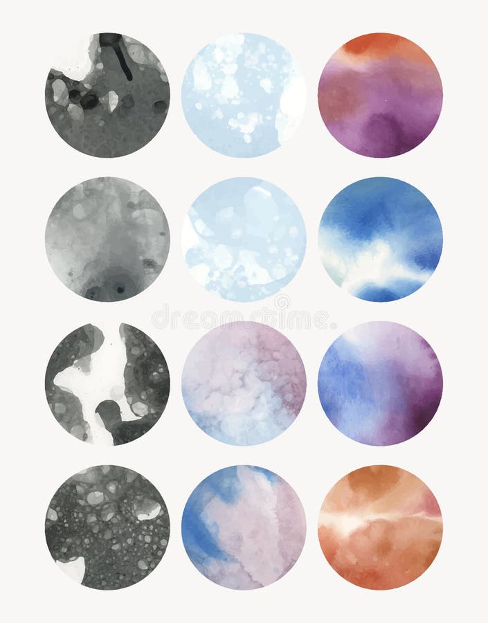 Runder geformter Aquarellhintergrundvektor vektor abbildung Runder geformter Aquarellhintergrundvektor vektor abbildung