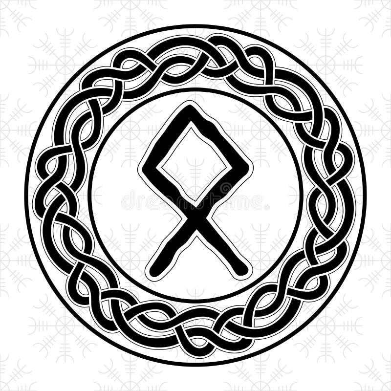 Rune Othala in a Circle - an Ancient Scandinavian Symbol or Sign ...