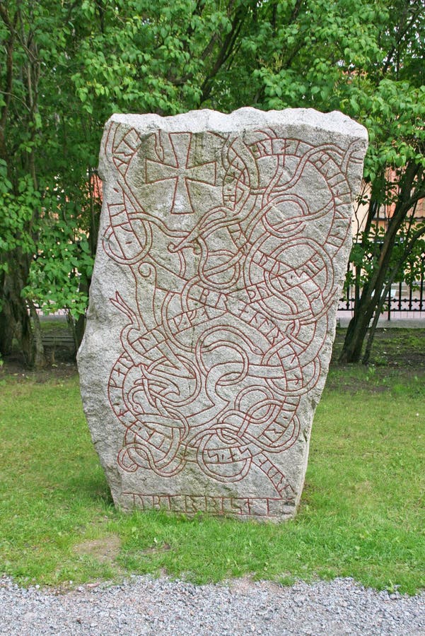Rune stone in Uppsala, sweden. Uppsala is located near Stockholm. Rune stone in Uppsala, sweden. Uppsala is located near Stockholm.