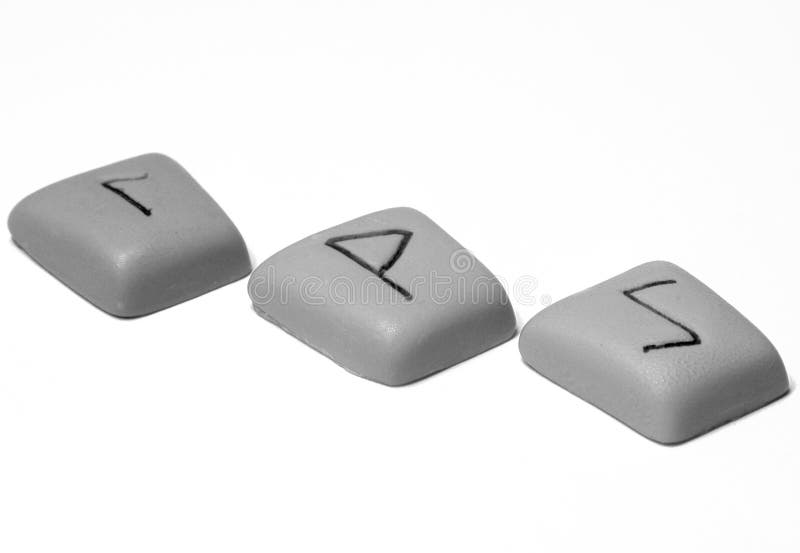 3 runes shot against a white background lit by an external flash bounced from a white surface. Ancient pagan celtic images stock images, royalty-free photos and pictures