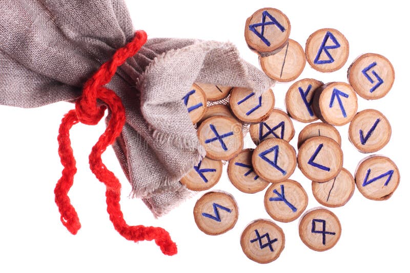 Runes and pouch isolated