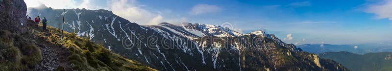 Runners at a mountain race royalty free stock images Runners at a mountain race royalty free stock images