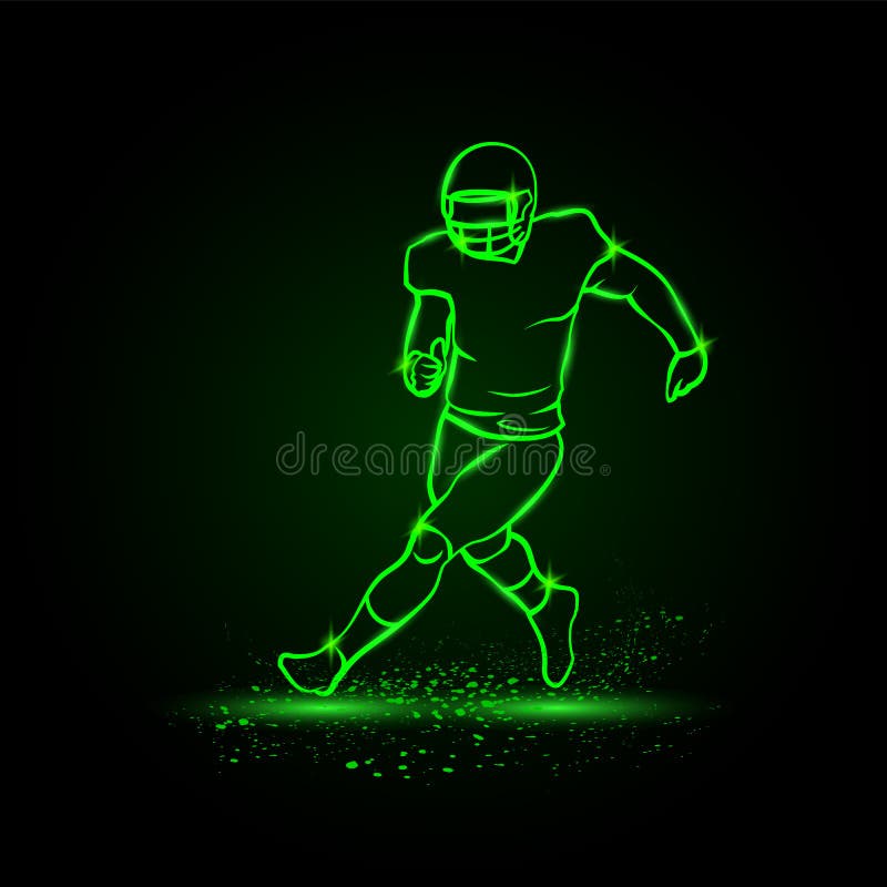 Neon Light American Football Stock Illustrations – 1,059 Neon